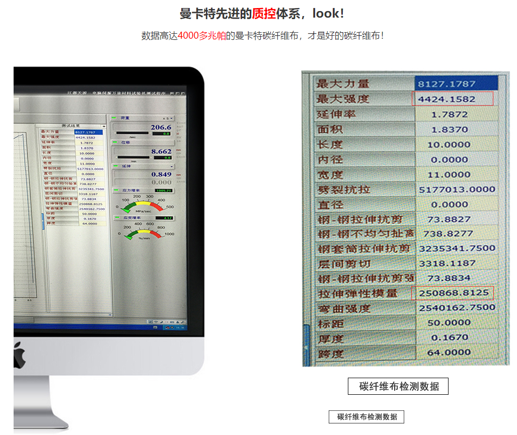 碳纖維布檢測數(shù)據(jù)