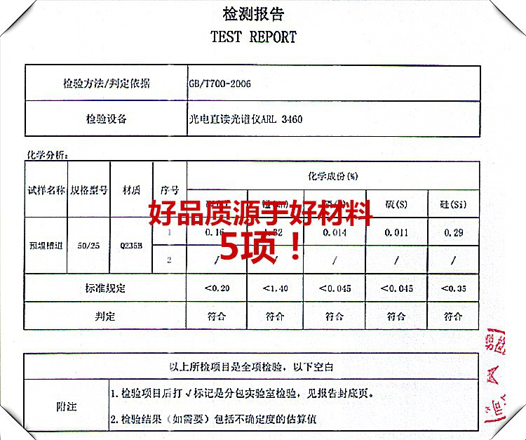 這5種成分組成的曼卡特預(yù)埋槽道，品質(zhì)自然不會差
