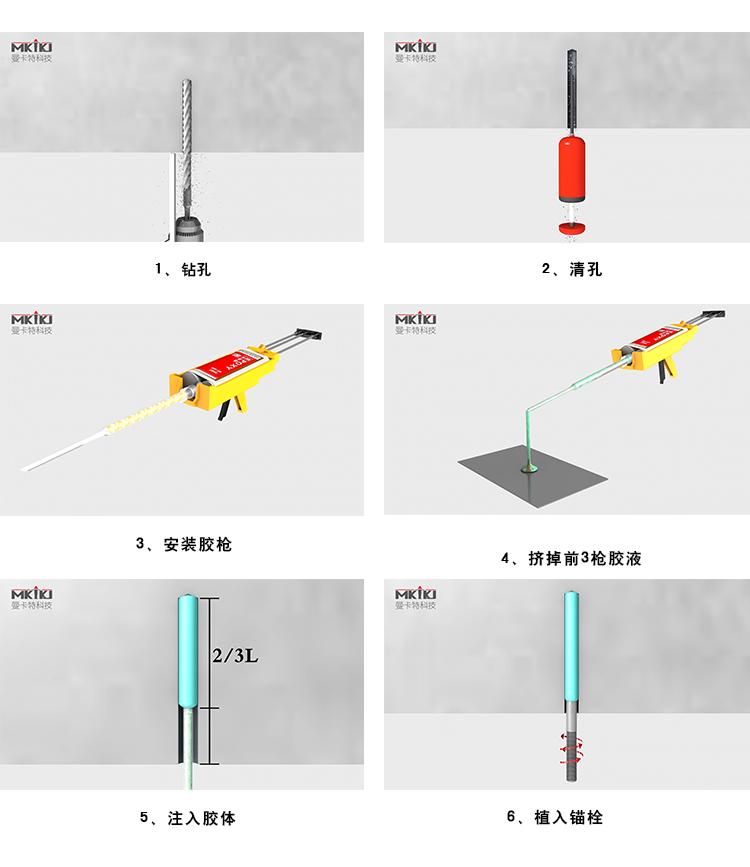 致電曼卡特索取3D植筋膠施工方法視頻，2分鐘學(xué)會(huì)植筋膠施工技術(shù)
