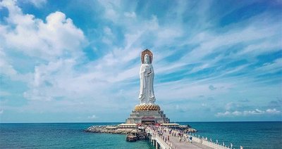 三亞南海觀音景區(qū)：水下粘貼碳纖維布，護佑碧海藍天