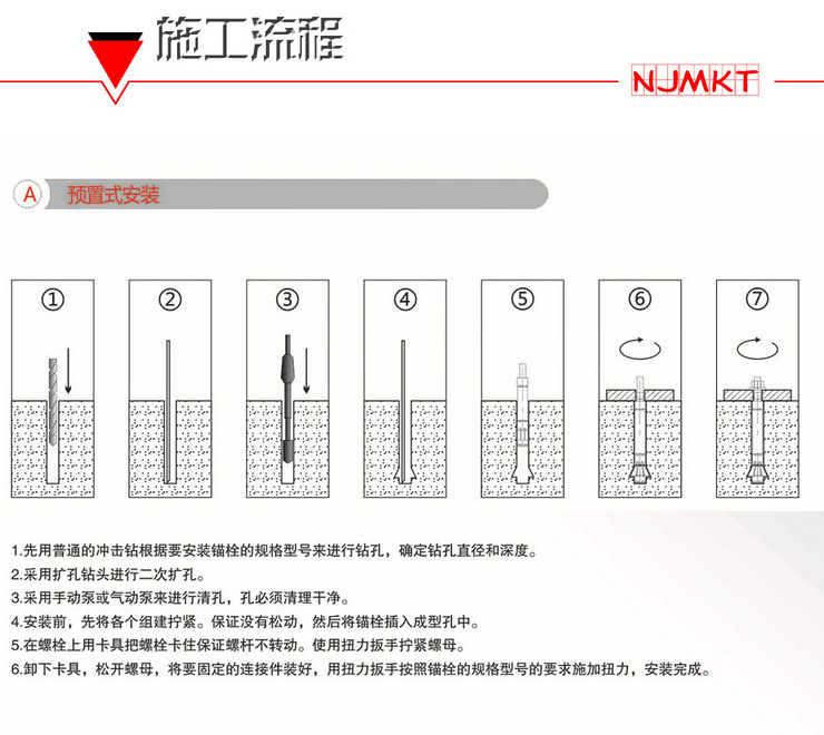 曼卡特模擴底錨栓 后錨固 螺絲 / 螺栓 鋼結(jié)構(gòu)地鐵護(hù)欄幕墻錨栓